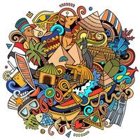 Egitto cartone animato scarabocchio illustrazione. divertente design. creativo vettore sfondo con africano nazione elementi e oggetti. colorato composizione
