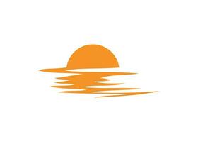 minimalista tramonto logo design vettore modello