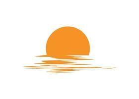 minimalista tramonto logo design vettore modello