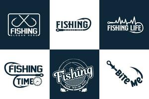 elegante pesca tipografia fascio, pesca logo disegno, pesca logo fascio, creativo pesca disegno, pesca quello dell'appassionato tee, unico pesca tipografia camicia, di moda tipografia per pescatori vettore