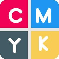 CMYK creativo icona design vettore