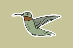 moderno colorato colibrì etichetta design logo. astratto uccello vettore. colibrì colorato uccello ala volante uccello etichetta design icona. vettore