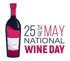nazionale vino giorno Maggio 25. vettore illustrazione. vacanza manifesto