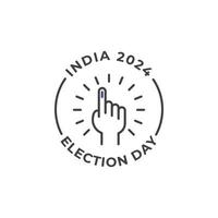 India 2024 elezione giorno. democrazia, vettore icona illustrazione
