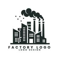 industria indumenti concetto fabbrica logo design modello vettore