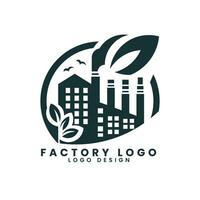 industria indumenti concetto fabbrica logo design modello vettore