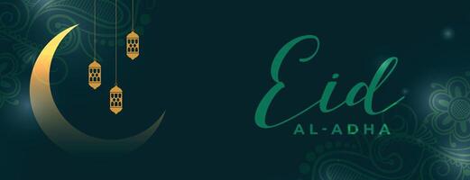 eid al adha celebrazione banner design vettore