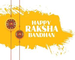 contento Raksha bandhan auguri saluto carta design vettore