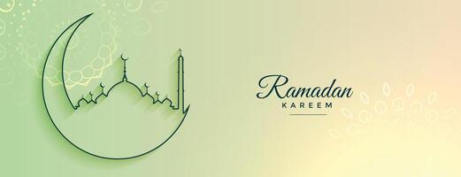 Ramadan kareem islamico bandiera design vettore