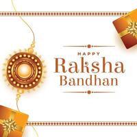 Raksha bandhan i regali Festival carta design vettore