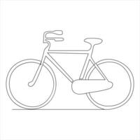 singolo linea continuo disegno di classico bicicletta schema vettore illustrazione