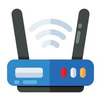 moderno design icona di Wi-Fi router vettore