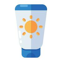 un' creativo design icona di crema solare vettore