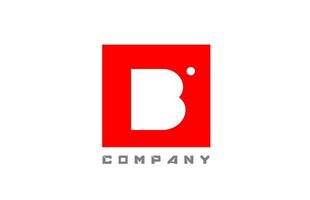 icona del logo della lettera dell'alfabeto rosso bianco b per affari e società con design a punti vettore