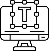 icona della linea tipografica vettore