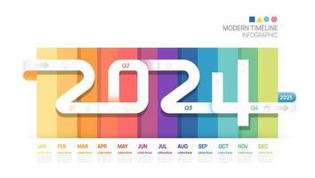 2024 attività commerciale passo sequenza temporale Infografica modello. moderno pietra miliare elemento sequenza temporale diagramma calendario e 4 trimestre, vettore infografica.