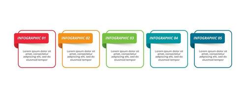 linea concetto per Infografica con 4 passi, opzioni, parti o processi. attività commerciale dati visualizzazione. vettore