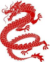 contento Cinese nuovo anno 2024 anno di il Drago zodiaco. vettore mano disegnato illustrazione