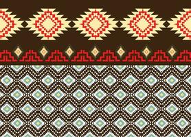 etnico tribale tessuto tessile tradizionale senza soluzione di continuità modello astratto geometrico sfondo vettore