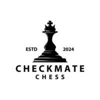 scacchi logo design sport gioco retrò Vintage ▾ scacchi pezzi minimalista nero silhouette illustrazione vettore