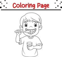 bene abitudini colorazione pagina bambini vettore