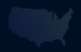 blu colore punto modello vettore illustrazione di unito stati carta geografica design modello. punto americano bandiera vettore illustrazione.
