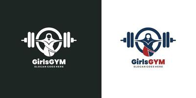 femmina fitness logo - vettore illustrazione, femmina fitness logo design emblema. professionista vettore