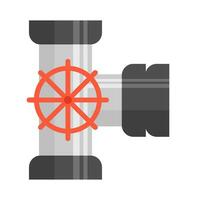 timone ruota rubinetto acqua nel tubo acqua illustrazione vettore