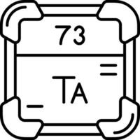 tantalio linea icona vettore