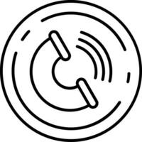 icona della linea di contatto vettore