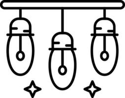 icona della linea di luci vettore