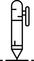 icona della linea della penna vettore