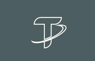 icona del logo della lettera t per affari e società vettore