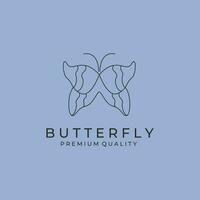 farfalla bellezza linea icona logo vettore illustrazione disegno, astratto farfalla minimo vettore design