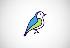 uccello logo design vettore illustrazione. uccello icona cartello simbolo