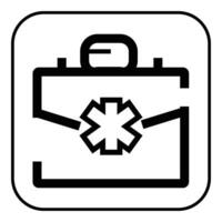 assistenza sanitaria e telemedicina modificabile ictus schema icone impostato isolato su bianca sfondo piatto vettore illustrazione