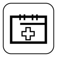 assistenza sanitaria e telemedicina modificabile ictus schema icone impostato isolato su bianca sfondo piatto vettore illustrazione