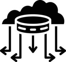 nube distribuzione vettore icona vettore icona