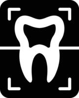 dente raggi X vettore icona