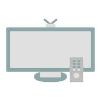 televisione icona vettore o logo illustrazione piatto colore stile