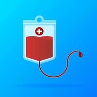 astratto opuscolo con rosso sangue donazione per medico design. vettore illustrazione design