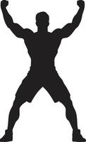 energia pose vettore arte per bodybuilding e esercizio definito vigore esercizio vettore disegni per bodybuilding