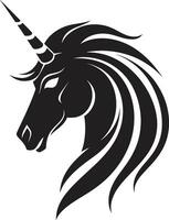 unicorno simmetria vettore unicorno loghi fusione incantata nexus lavorazione unicorno emblema