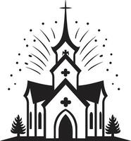 santificato tonalità Chiesa iconico simbolo solenne serenità Chiesa logo design vettore