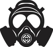 ossidiana difensore gas maschera vettore logo noir scudo nero gas maschera icona simbolo