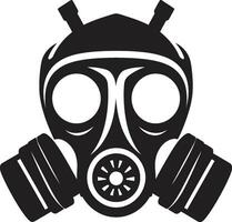 ombreggiato salvatore gas maschera vettore emblema notturno sentinella nero gas maschera icona design