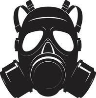 mezzanotte custode nero gas maschera icona emblema invisibile sentinella vettore gas maschera simbolo