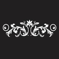 classico mezzanotte motivi vettore ornamentale logo elegante raffinatezza nero decorativo simbolo