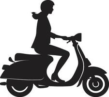 fashionistascoot scooter icona urbantrendsetter nero vettore simbolo