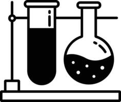 laboratorio solido glifo vettore illustrazione